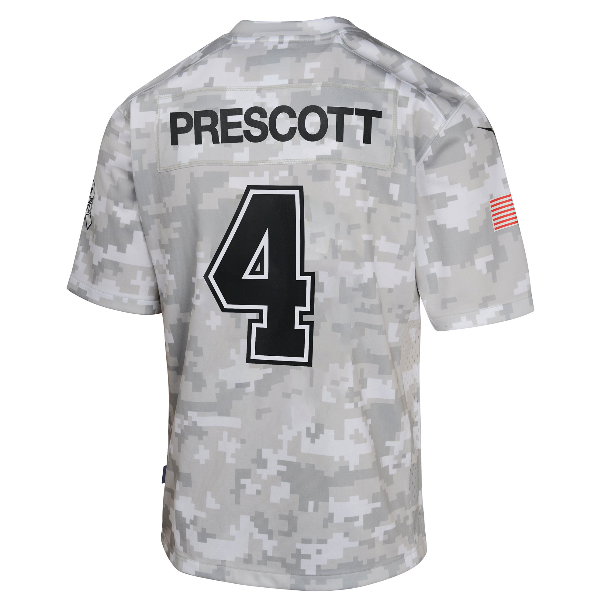 Youth Dallas Cowboys Dak Prescott Arctic Camo 2024 Salute to Service Game Jersey JS6933 nicesnker - Image 3