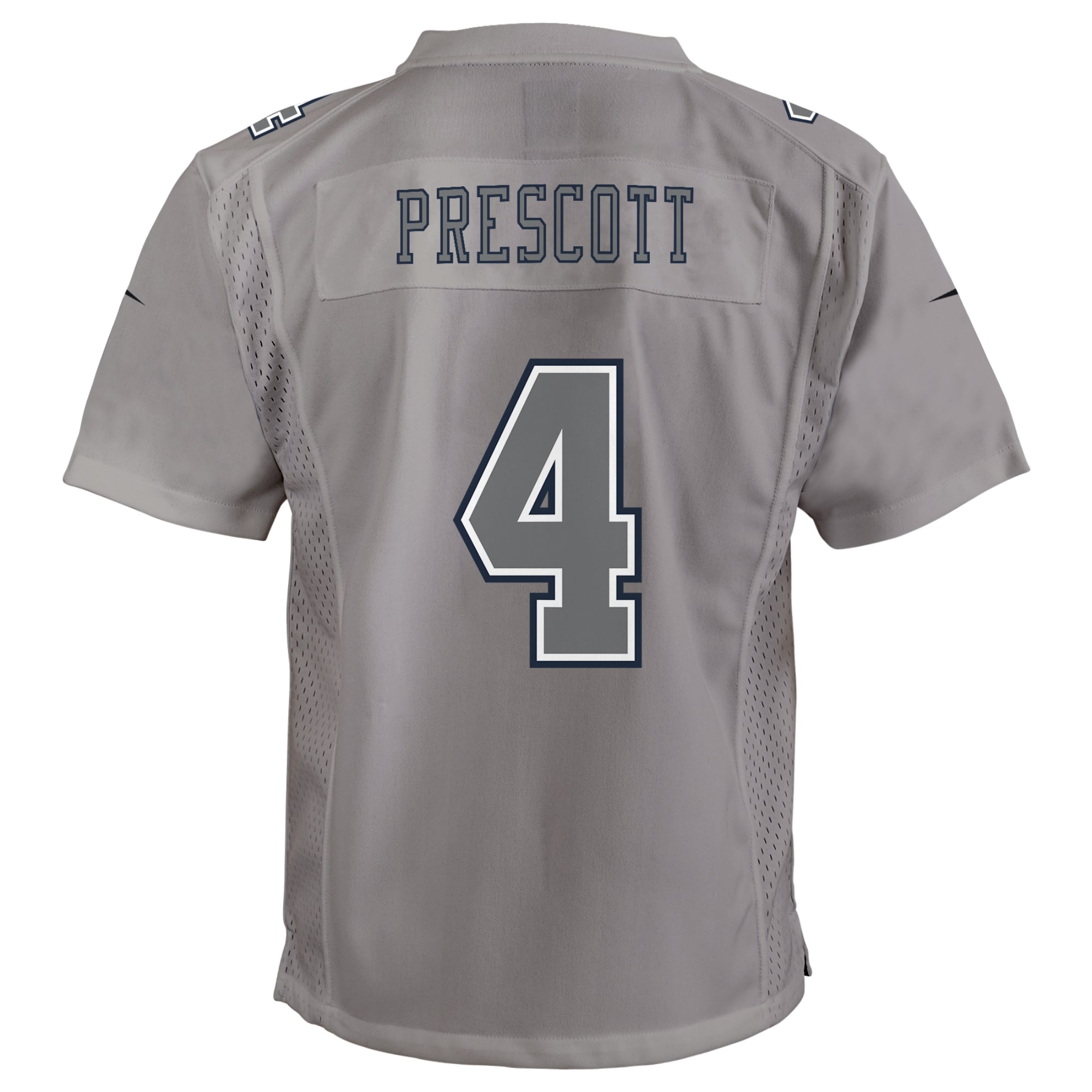 Youth Dallas Cowboys Dak Prescott Gray Atmosphere Game Jersey JS7118 nicesnker - Image 3