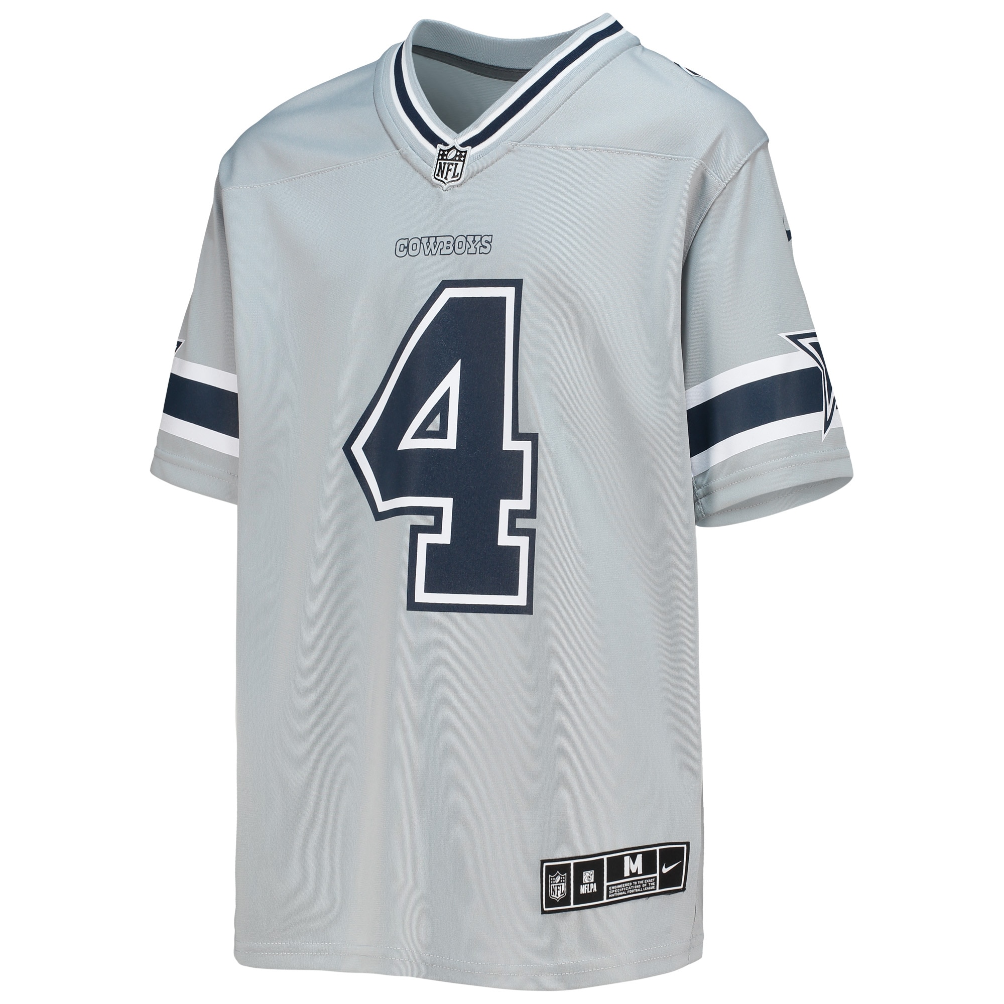 Youth Dallas Cowboys Dak Prescott Silver Inverted Team Game Jersey JS5913 nicesnker - Image 2