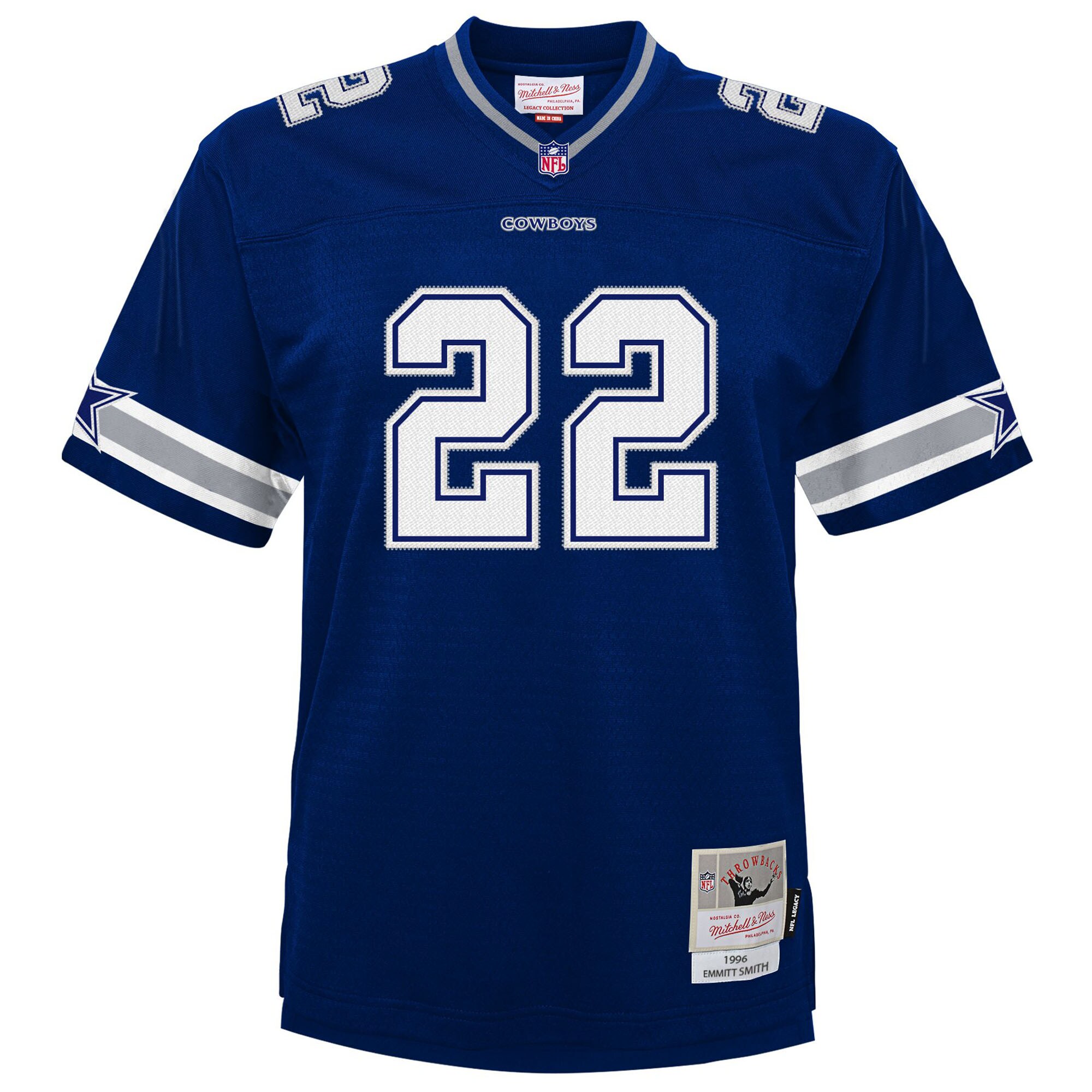 Youth Dallas Cowboys Emmitt Smith Mitchell & Ness Navy 1996 Legacy Jersey JS4467 nicesnker - Image 2