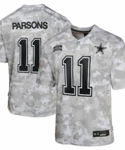 Youth Dallas Cowboys Micah Parsons Arctic Camo 2024 Salute to Service Game Jersey JS9614 nicesnker