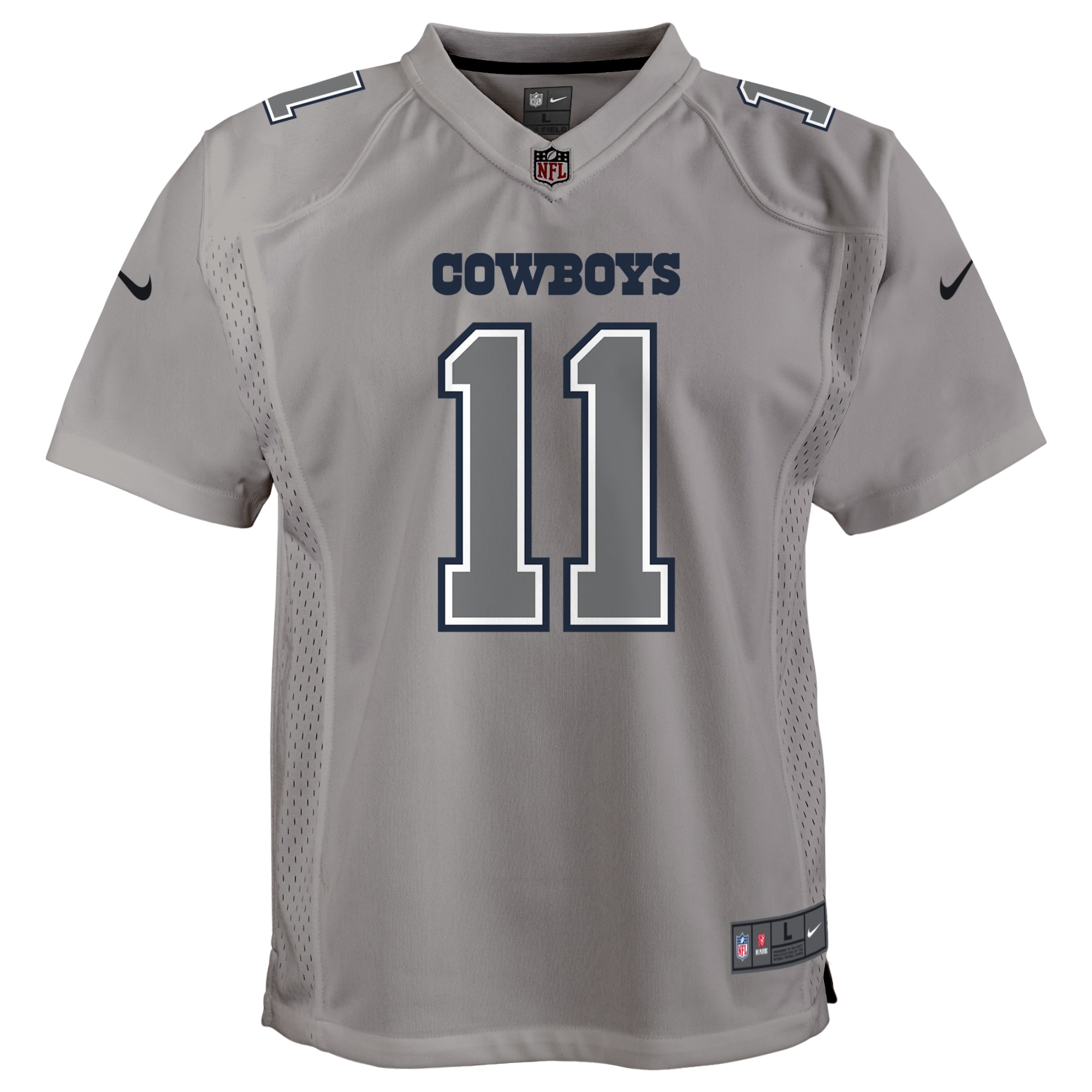 Youth Dallas Cowboys Micah Parsons Gray Atmosphere Game Jersey JS9510 nicesnker - Image 2