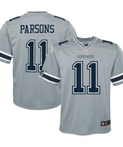 Youth Dallas Cowboys Micah Parsons Gray Inverted Game Jersey JS5403 nicesnker
