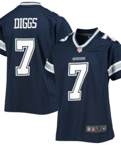 Youth Dallas Cowboys Trevon Diggs Navy Game Jersey JS2300 nicesnker