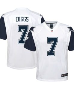 Youth Dallas Cowboys Trevon Diggs White Alternate Game Jersey JS2915 nicesnker