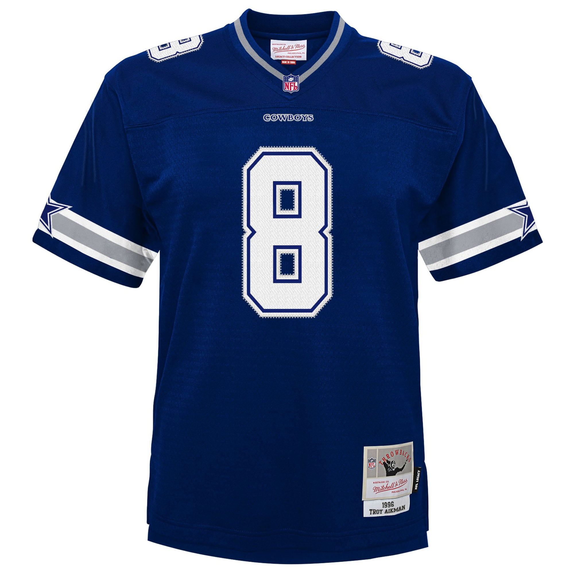Youth Dallas Cowboys Troy Aikman Mitchell & Ness Navy 1996 Legacy Jersey JS2108 nicesnker - Image 2