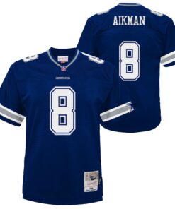Youth Dallas Cowboys Troy Aikman Mitchell & Ness Navy 1996 Legacy Jersey JS2108 nicesnker