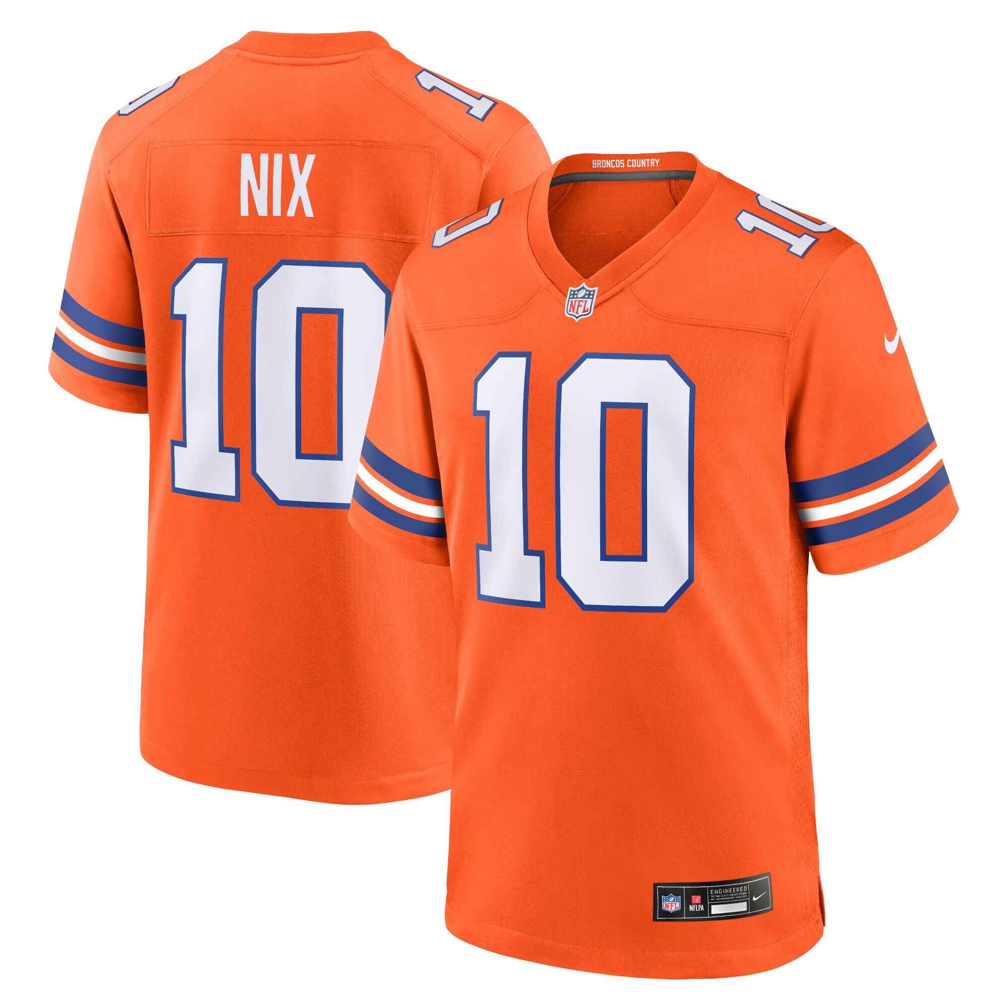 Youth Denver Broncos Bo Nix Orange Alternate Game Jersey JS5448 nicesnker