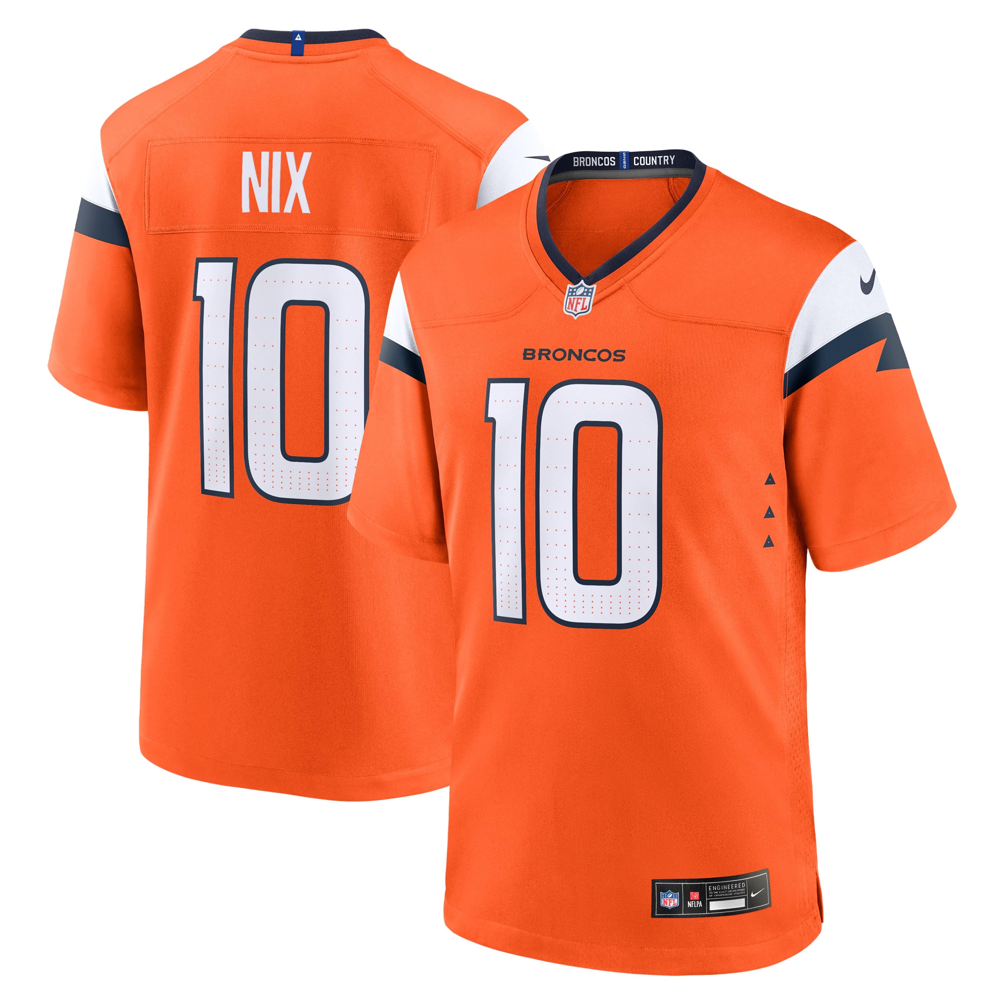 Youth Denver Broncos Bo Nix Orange Team Game Jersey JS8729 nicesnker