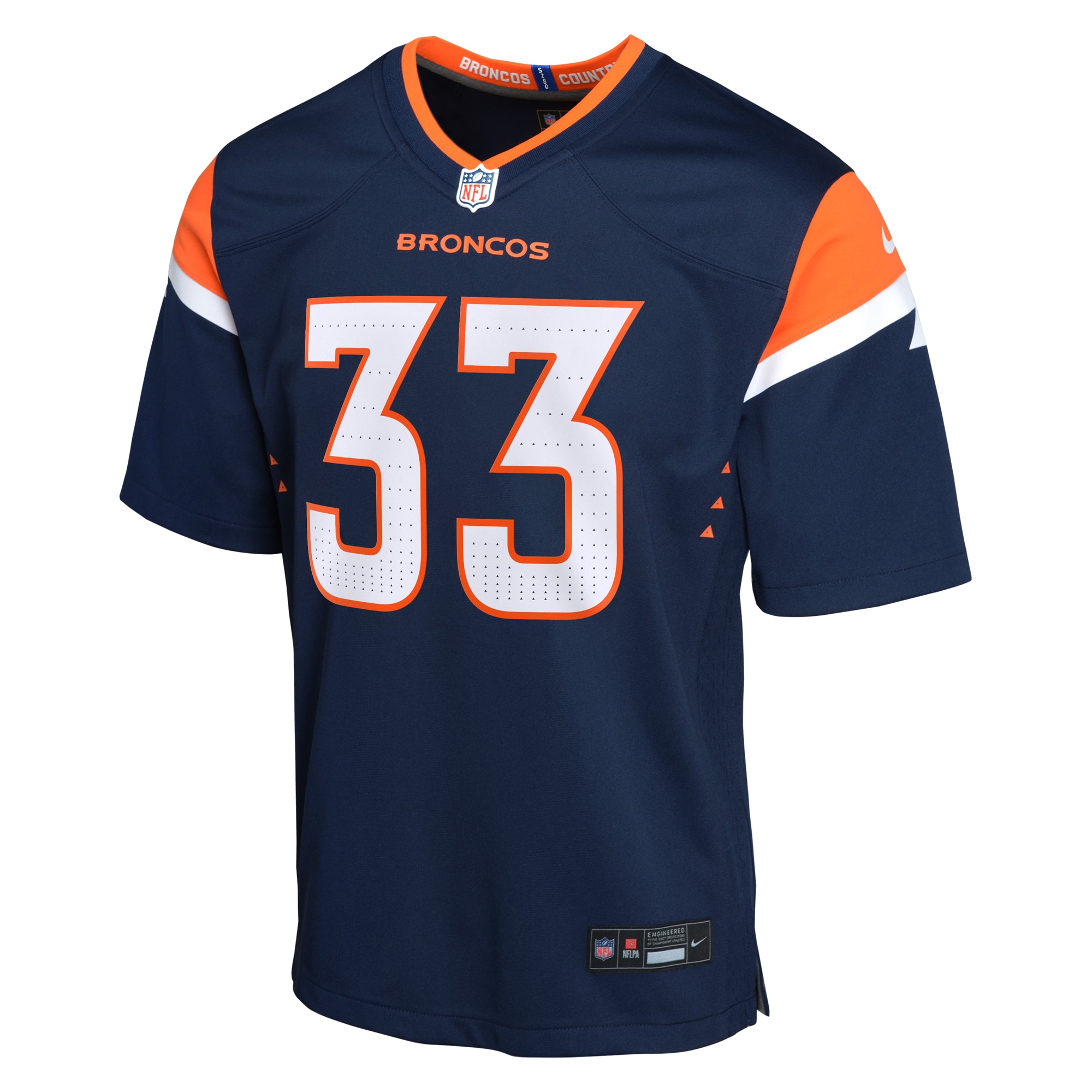 Youth Denver Broncos Javonte Williams Navy Mile High Collection Game Jersey JS6976 nicesnker - Image 2