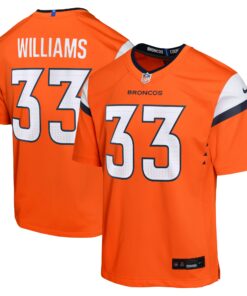 Youth Denver Broncos Javonte Williams Orange Mile High Collection Game Jersey JS5620 nicesnker
