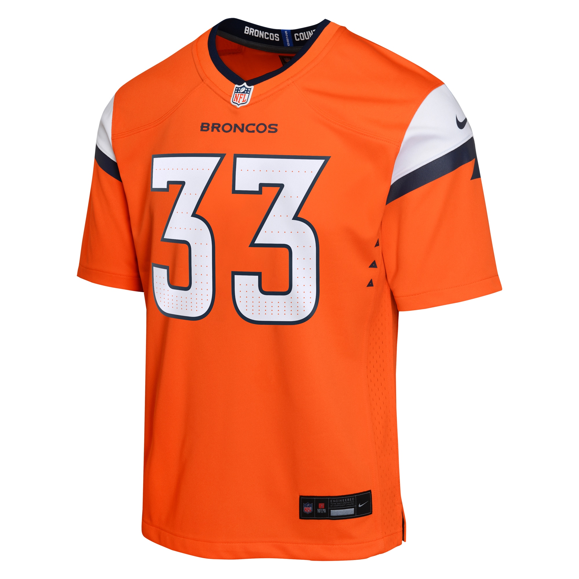 Youth Denver Broncos Javonte Williams Orange Mile High Collection Game Jersey JS5620 nicesnker - Image 2