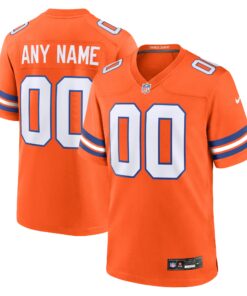 Youth Denver Broncos Orange 2nd Alternate Custom Jersey JS8119 nicesnker