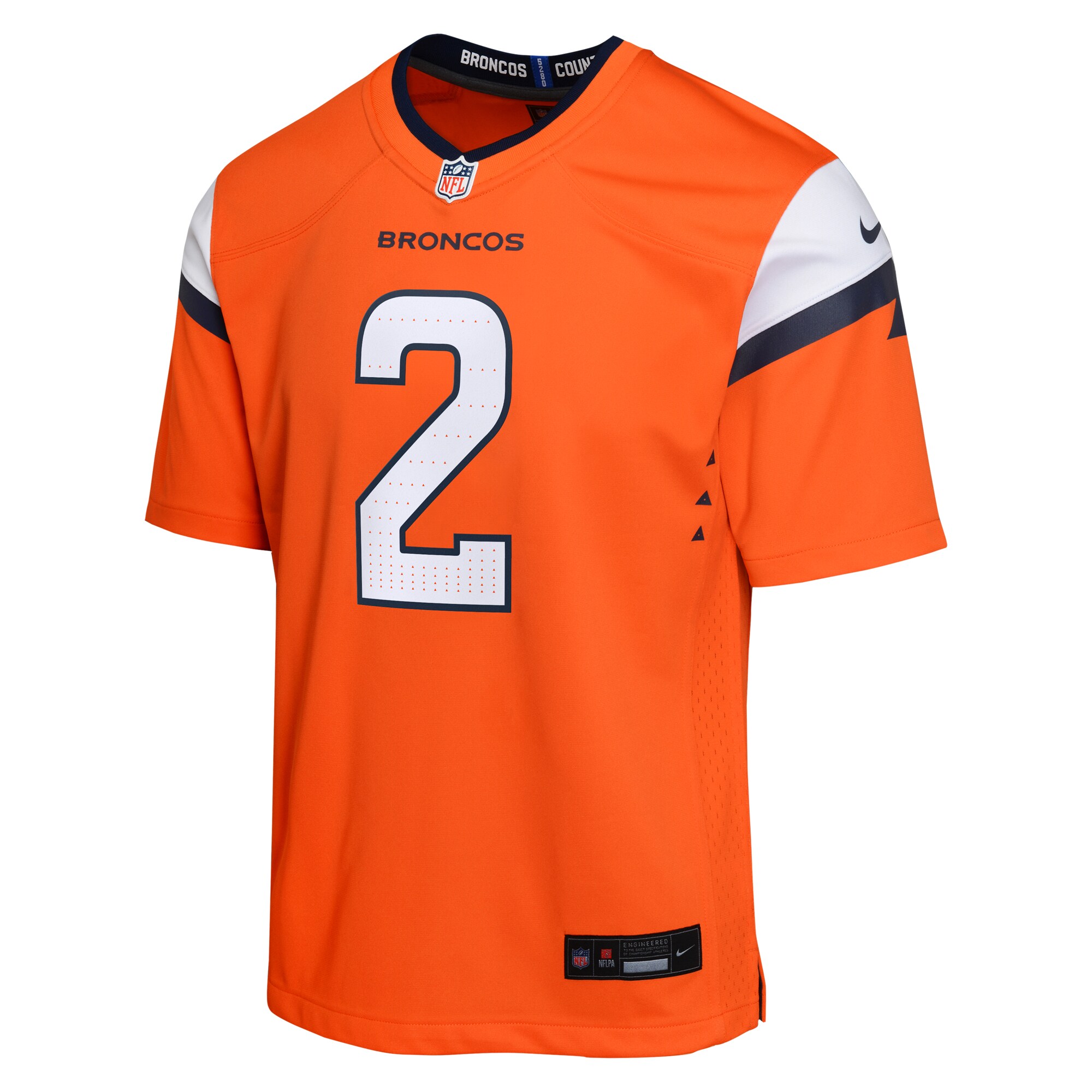 Youth Denver Broncos Patrick Surtain II Orange Mile High Collection Game Jersey JS9016 nicesnker - Image 2