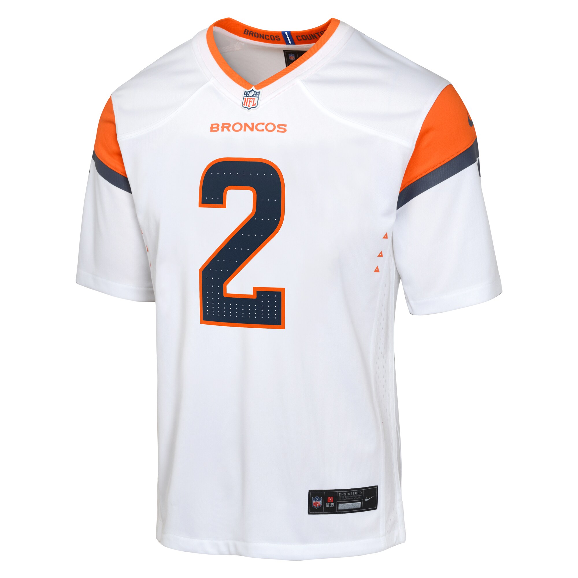Youth Denver Broncos Patrick Surtain II White Mile High Collection Game Jersey JS7923 nicesnker - Image 2