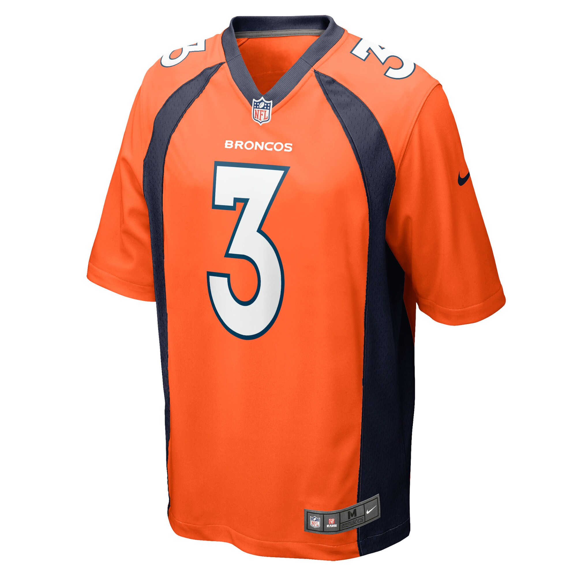 Youth Denver Broncos Russell Wilson Orange Game Jersey JS1604 nicesnker - Image 2