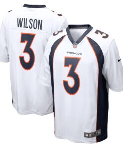 Youth Denver Broncos Russell Wilson White Game Jersey JS2944 nicesnker