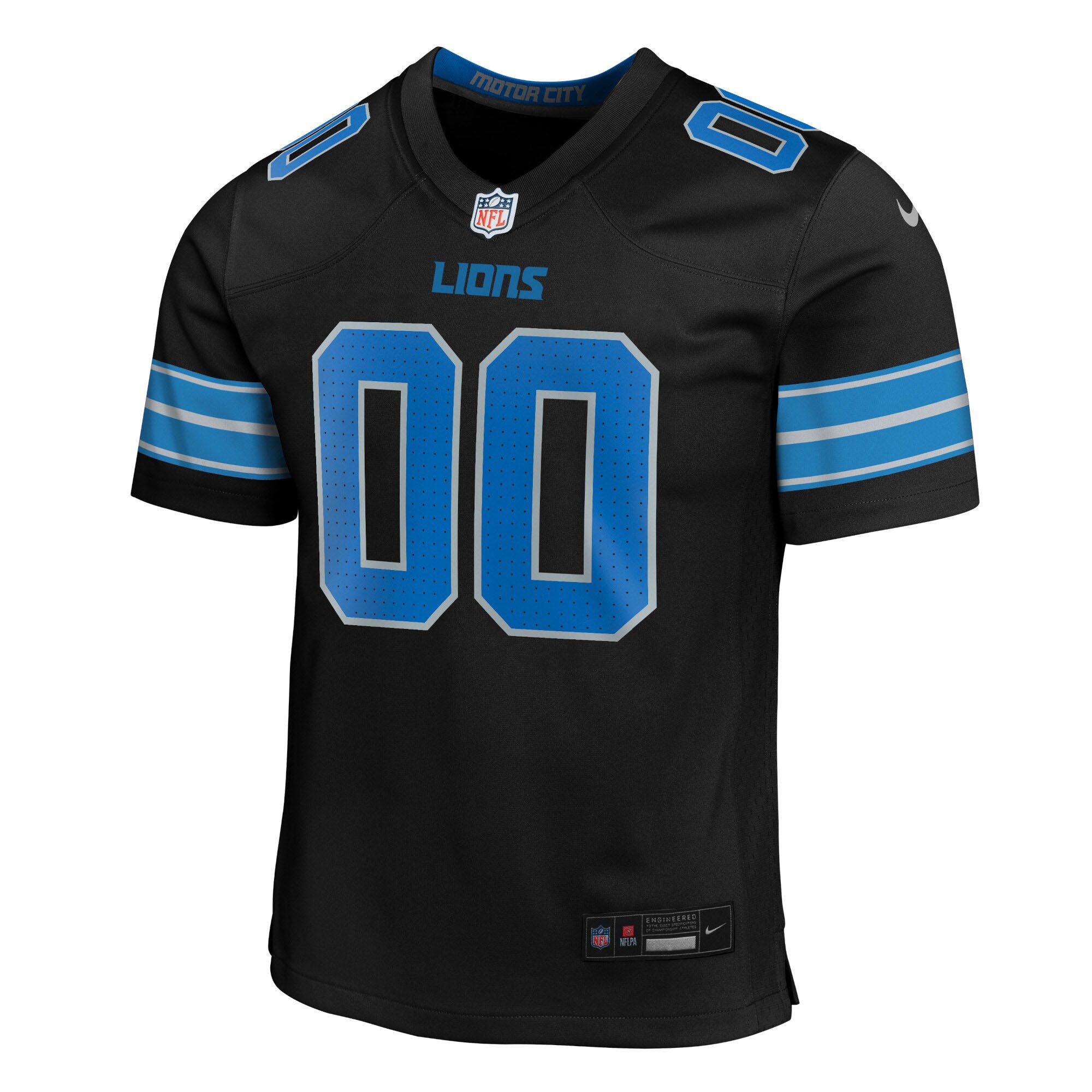 Youth Detroit Lions Black Alternate Custom Game Jersey JS9860 nicesnker - Image 2