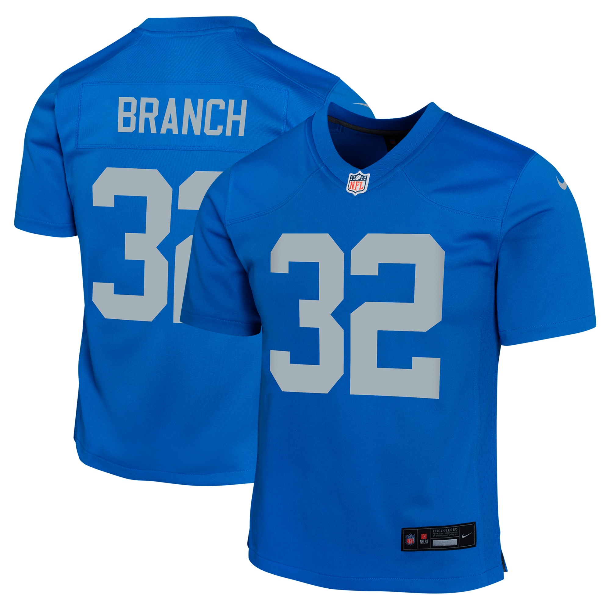 Youth Detroit Lions Brian Branch Blue Alternate Game Jersey JS3216 nicesnker