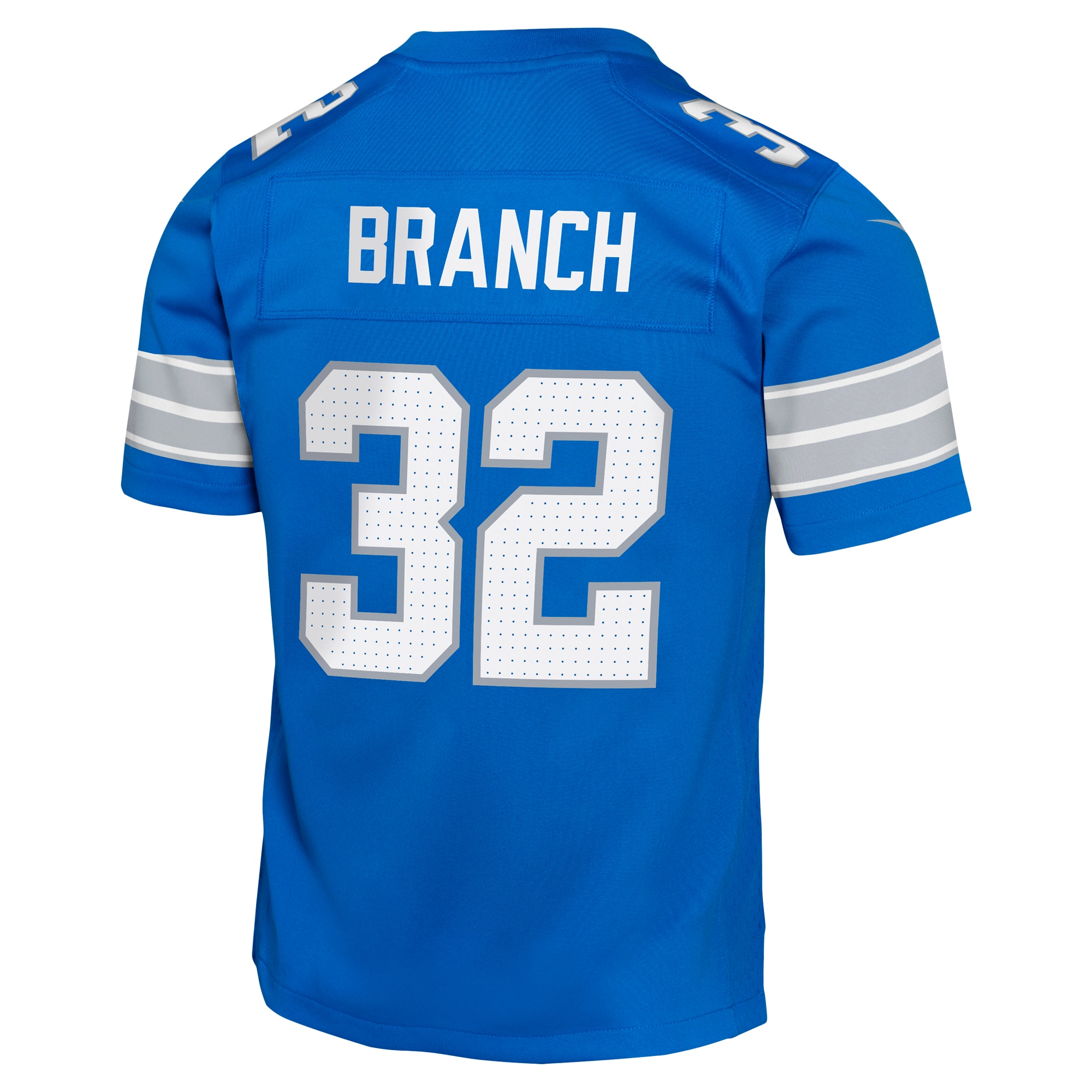 Youth Detroit Lions Brian Branch Blue Team Player Game Jersey JS2772 nicesnker - Image 3