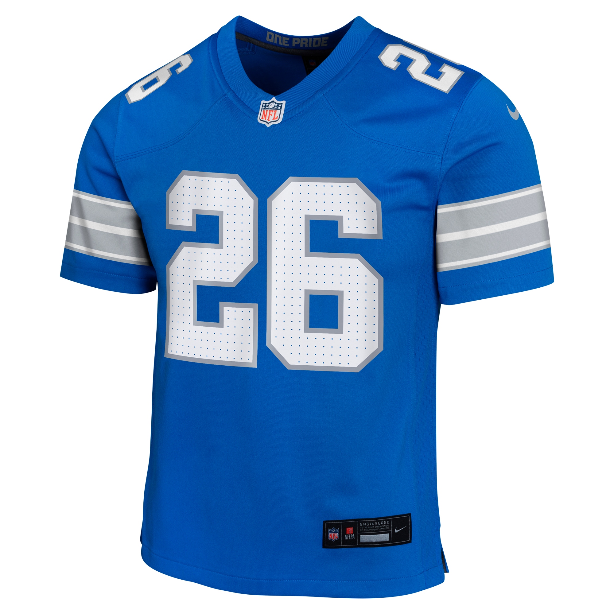 Youth Detroit Lions Jahmyr Gibbs Blue Team Player Game Jersey JS1750 nicesnker - Image 2