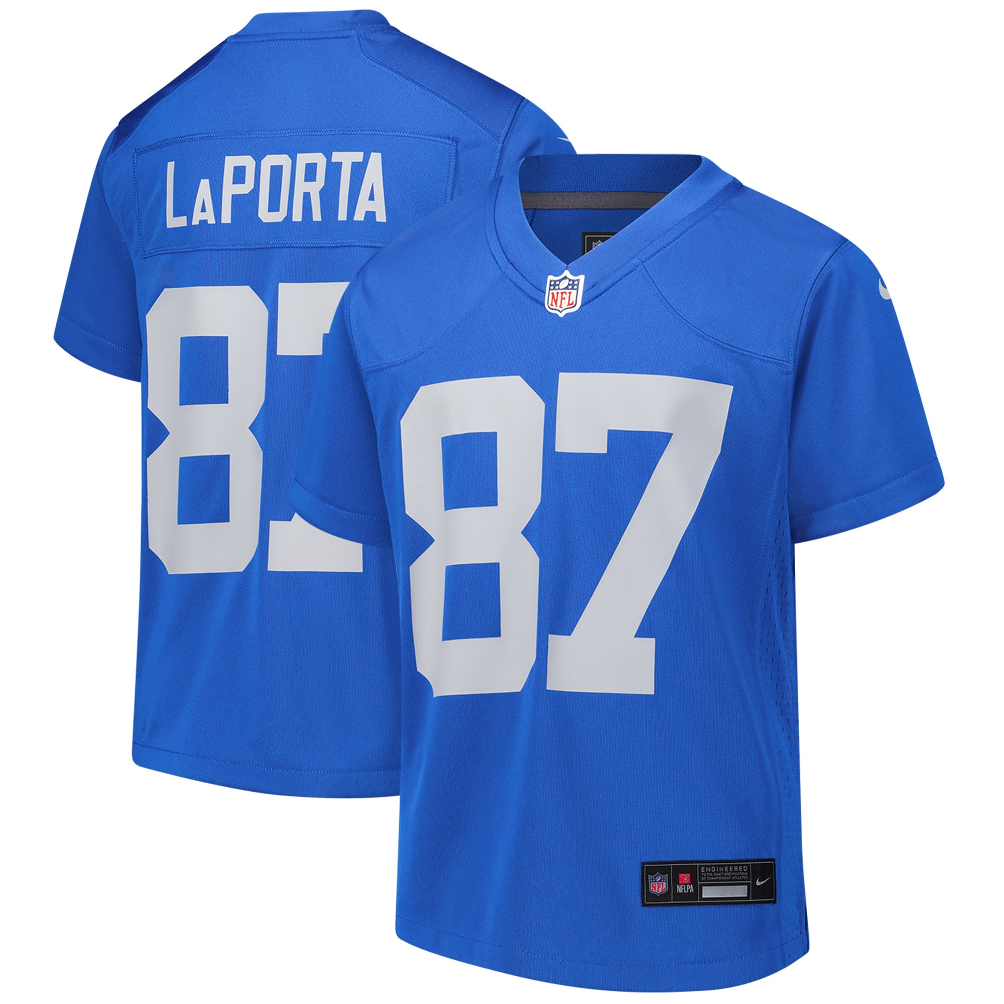 Youth Detroit Lions Sam LaPorta Blue Alternate Game Jersey JS1488 nicesnker