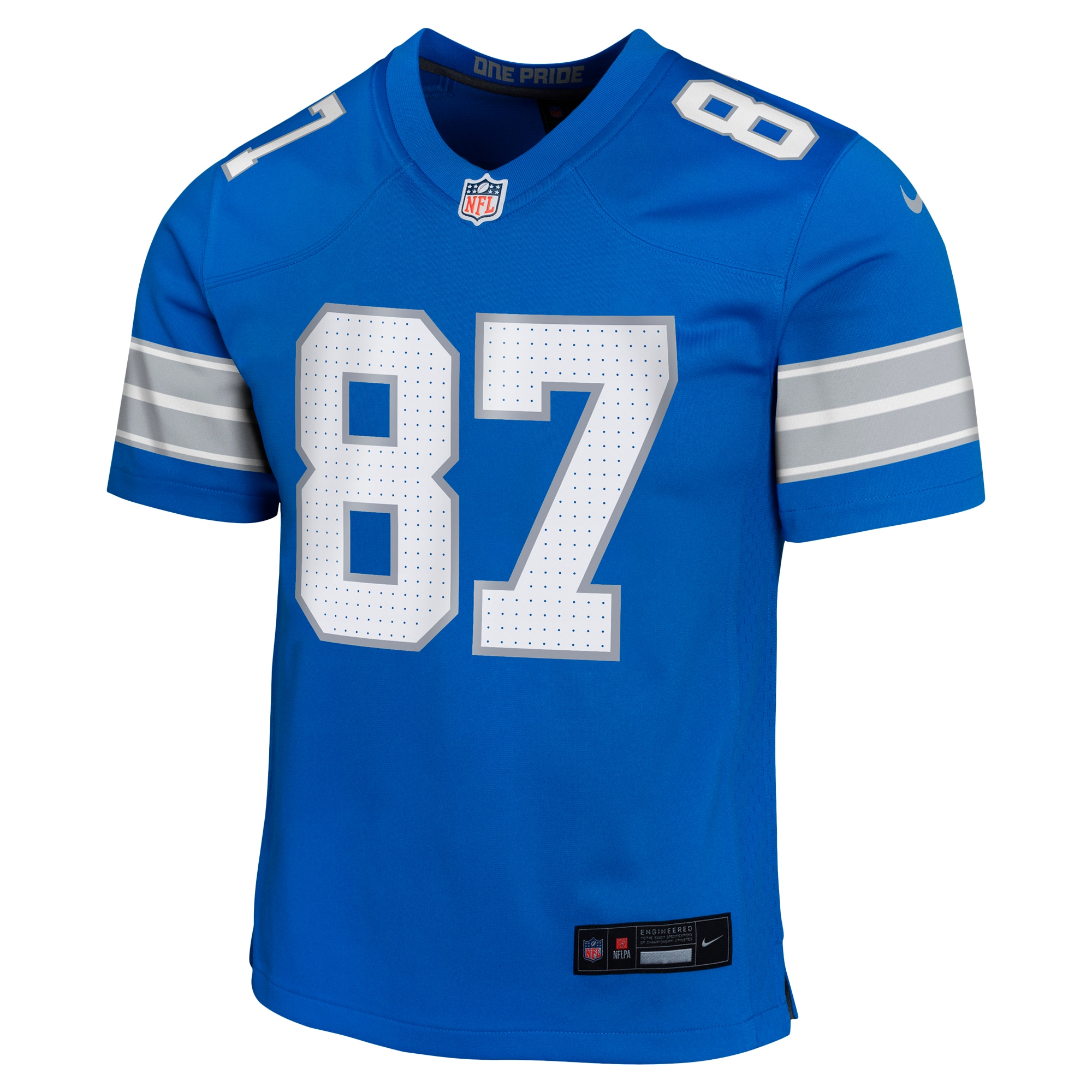Youth Detroit Lions Sam LaPorta Blue Team Player Game Jersey JS2393 nicesnker - Image 2