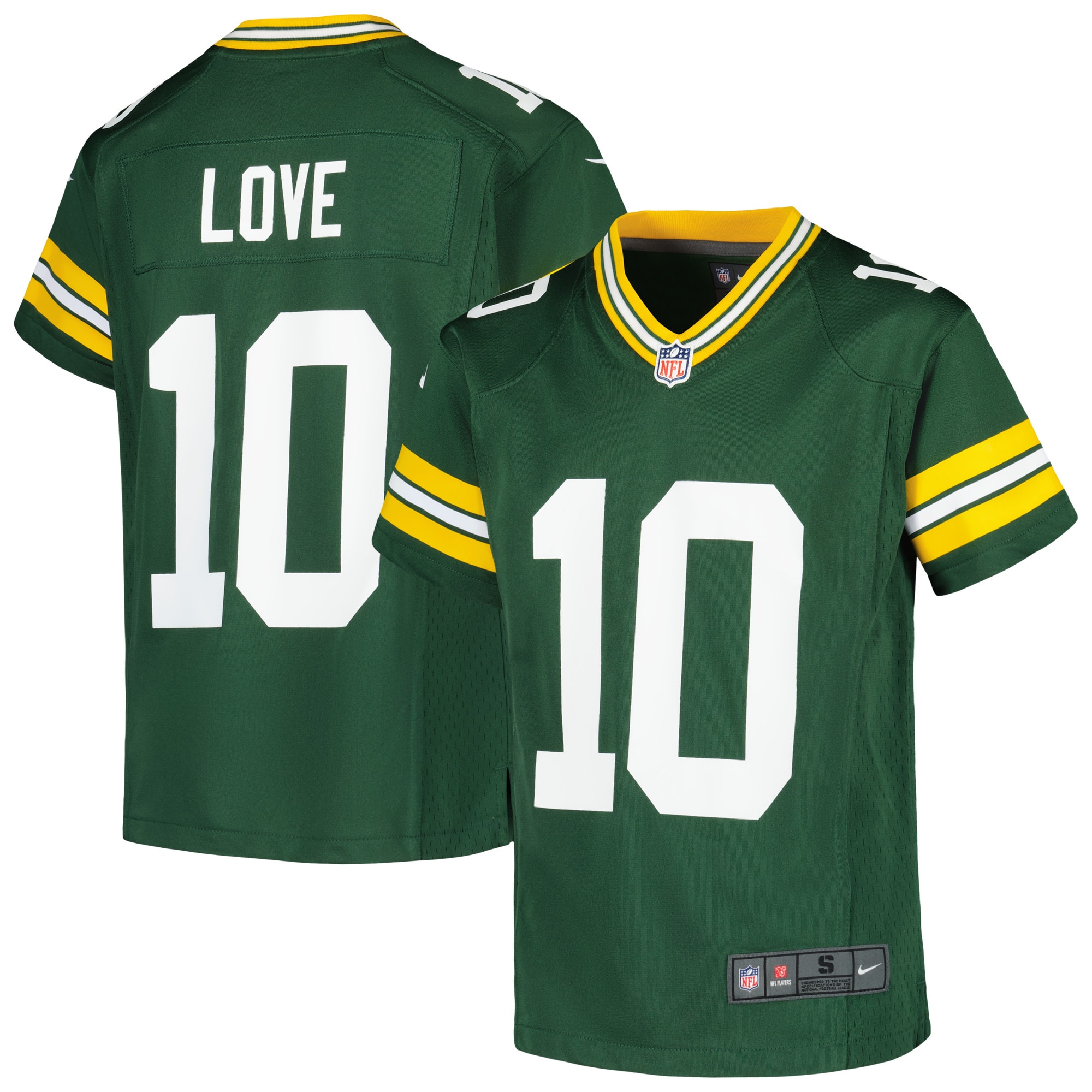 Youth Green Bay Packers Love Green Game Jersey JS7946 nicesnker