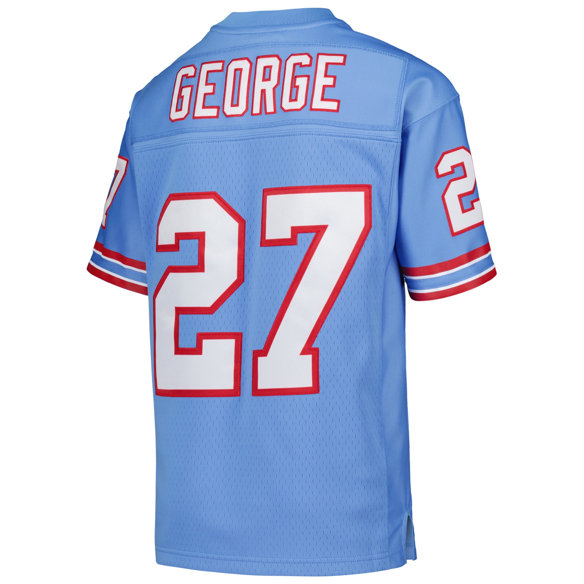 Youth Houston Oilers Eddie George Mitchell & Ness Light Blue Gridiron Classics 1997 Retired Player Legacy Jersey JS8998 nicesnker - Image 3