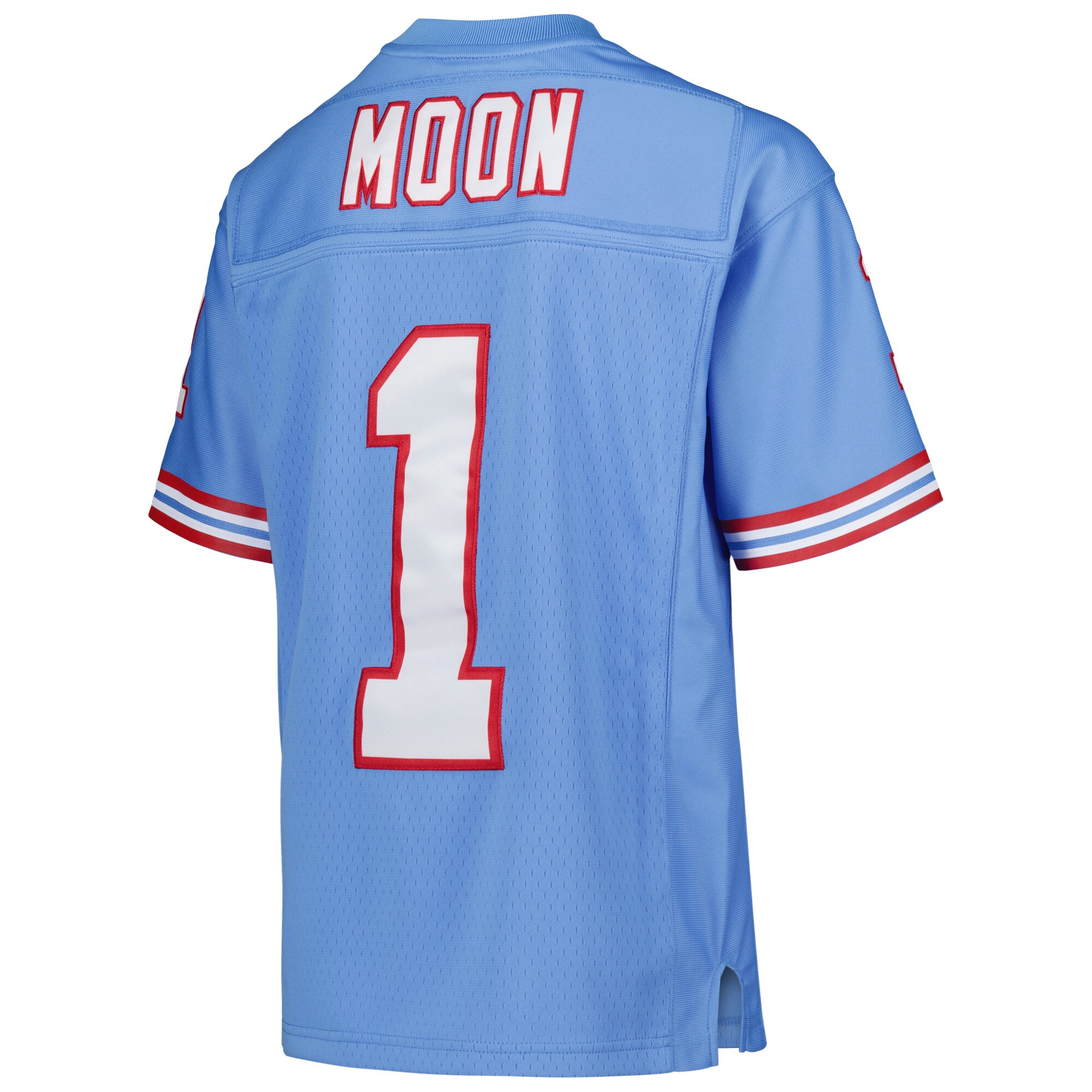 Youth Houston Oilers Warren Moon Mitchell & Ness Light Blue Gridiron Classics 1993 Retired Player Legacy Jersey JS2651 nicesnker - Image 3