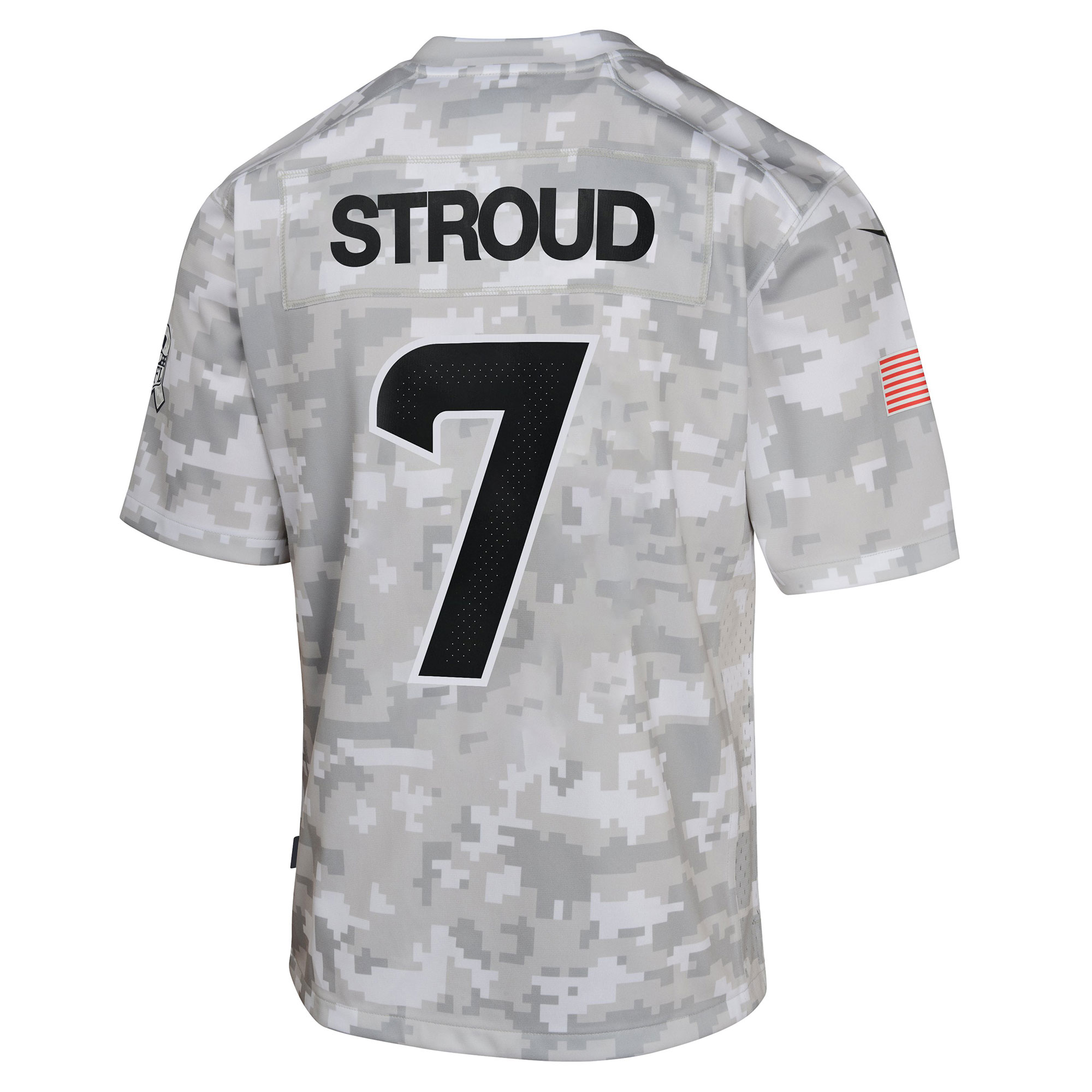 Youth Houston Texans C.J. Stroud Arctic Camo 2024 Salute to Service Game Jersey JS8233 nicesnker - Image 3