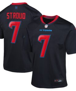 Youth Houston Texans C.J. Stroud Navy 2nd Alternate Game Jersey JS4312 nicesnker