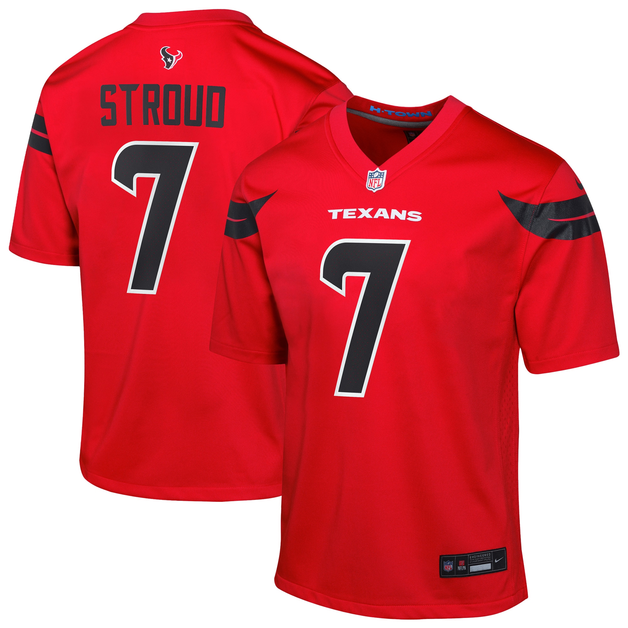 Youth Houston Texans C.J. Stroud Red Alternate Game Jersey JS1468 nicesnker