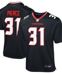 Youth Houston Texans Dameon Pierce Navy Game Jersey JS1836 nicesnker