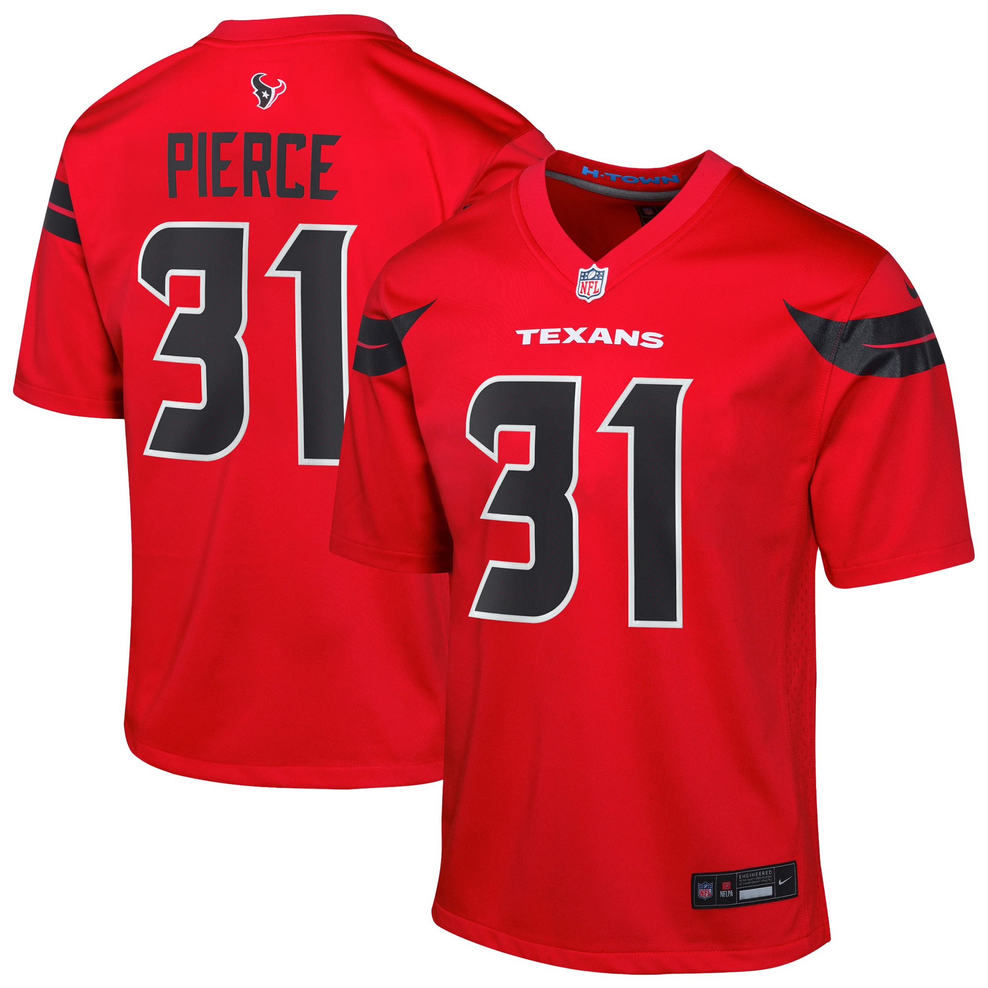 Youth Houston Texans Dameon Pierce Red Alternate Game Jersey JS6159 nicesnker