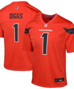 Youth Houston Texans Stefon Diggs Red Alternate Player Game Jersey JS2867 nicesnker