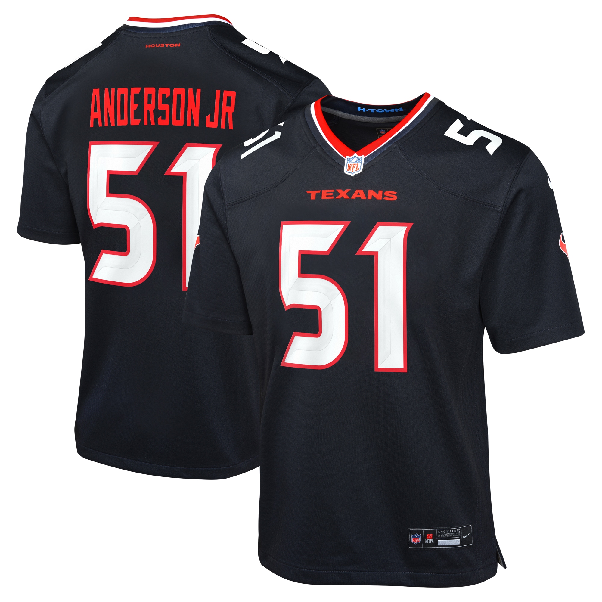 Youth Houston Texans Will Anderson Jr. Navy Game Jersey JS4132 nicesnker