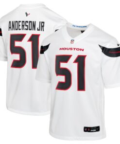 Youth Houston Texans Will Anderson Jr. White Game Jersey JS7630 nicesnker