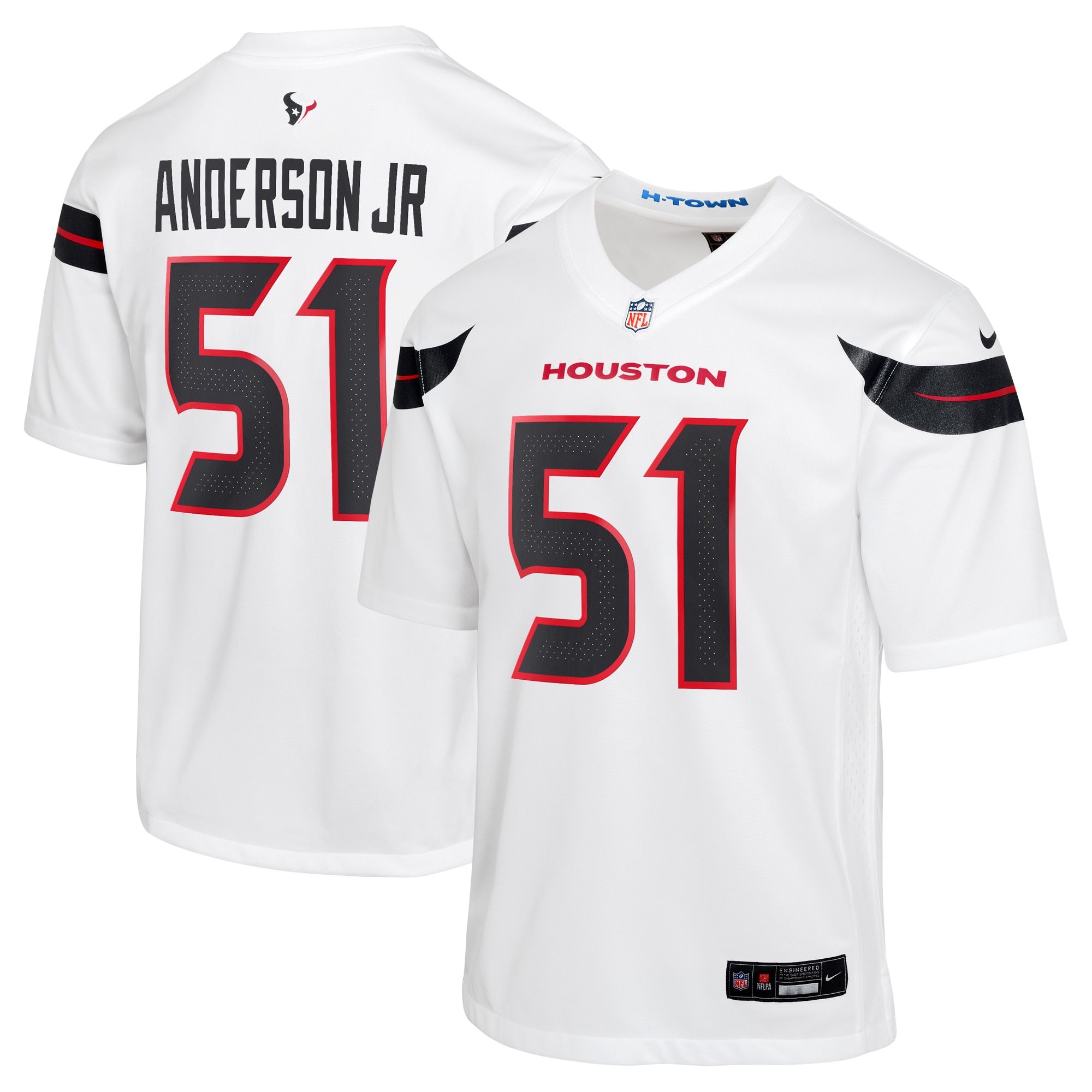 Youth Houston Texans Will Anderson Jr. White Game Jersey JS7630 nicesnker