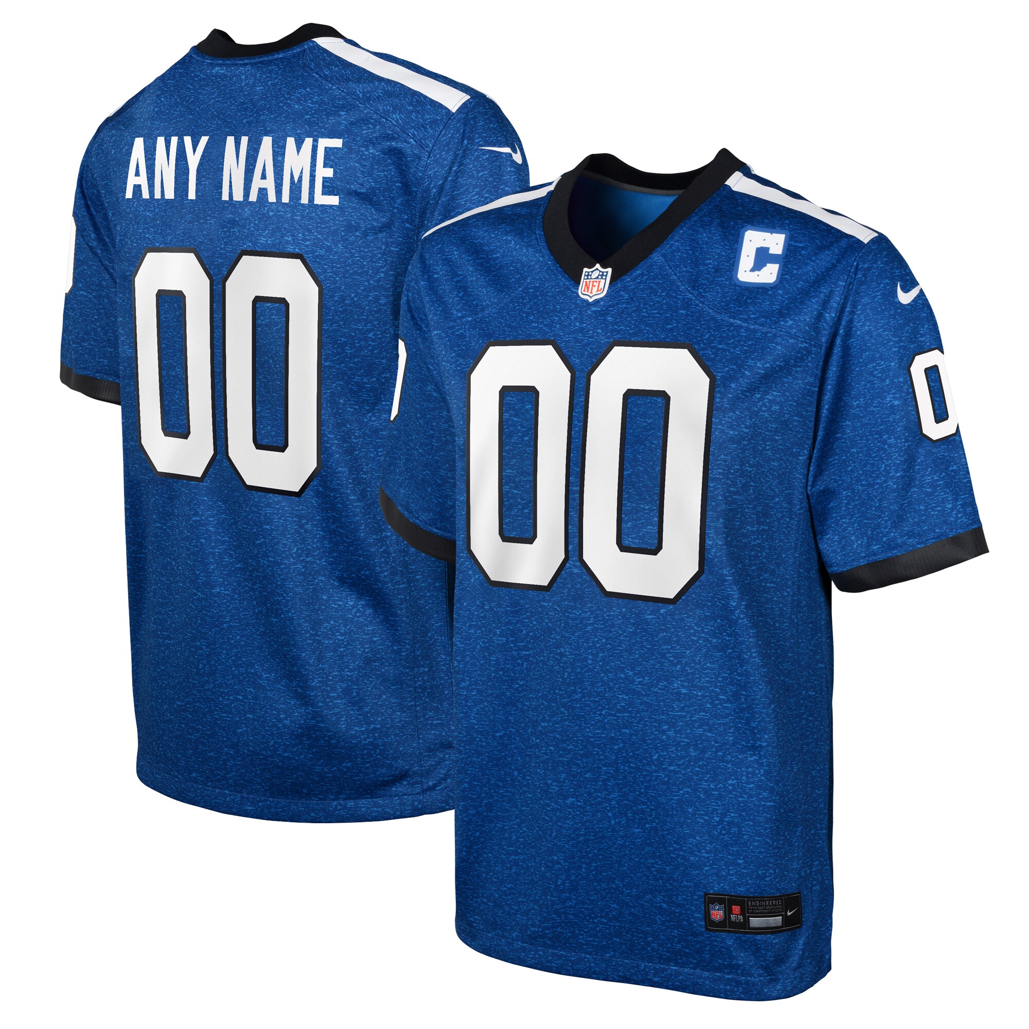 Youth Indianapolis Colts Blue Indiana Nights Alternate Custom Game Jersey JS8328 nicesnker