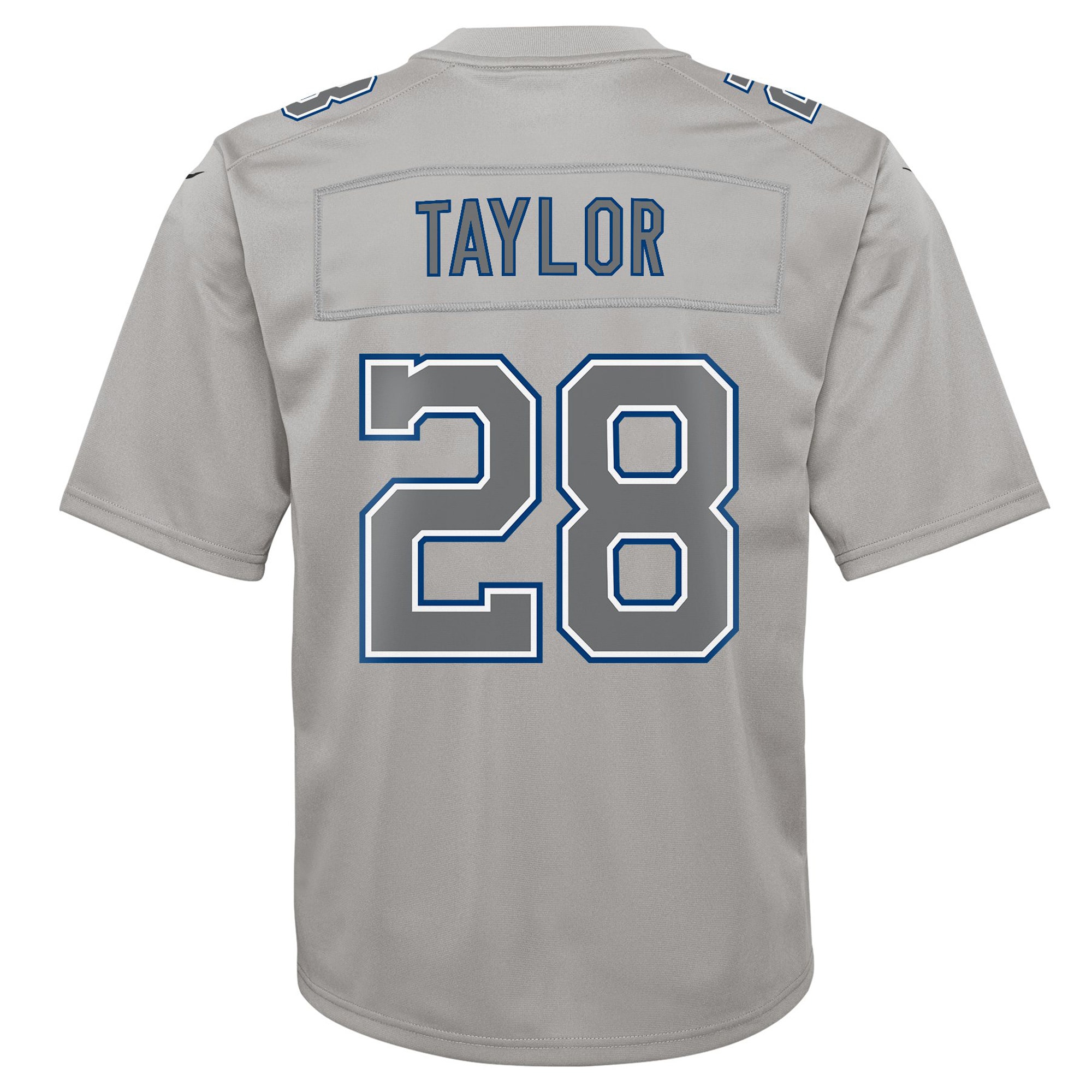 Youth Indianapolis Colts Jonathan Taylor Gray Atmosphere Game Jersey JS4421 nicesnker - Image 3