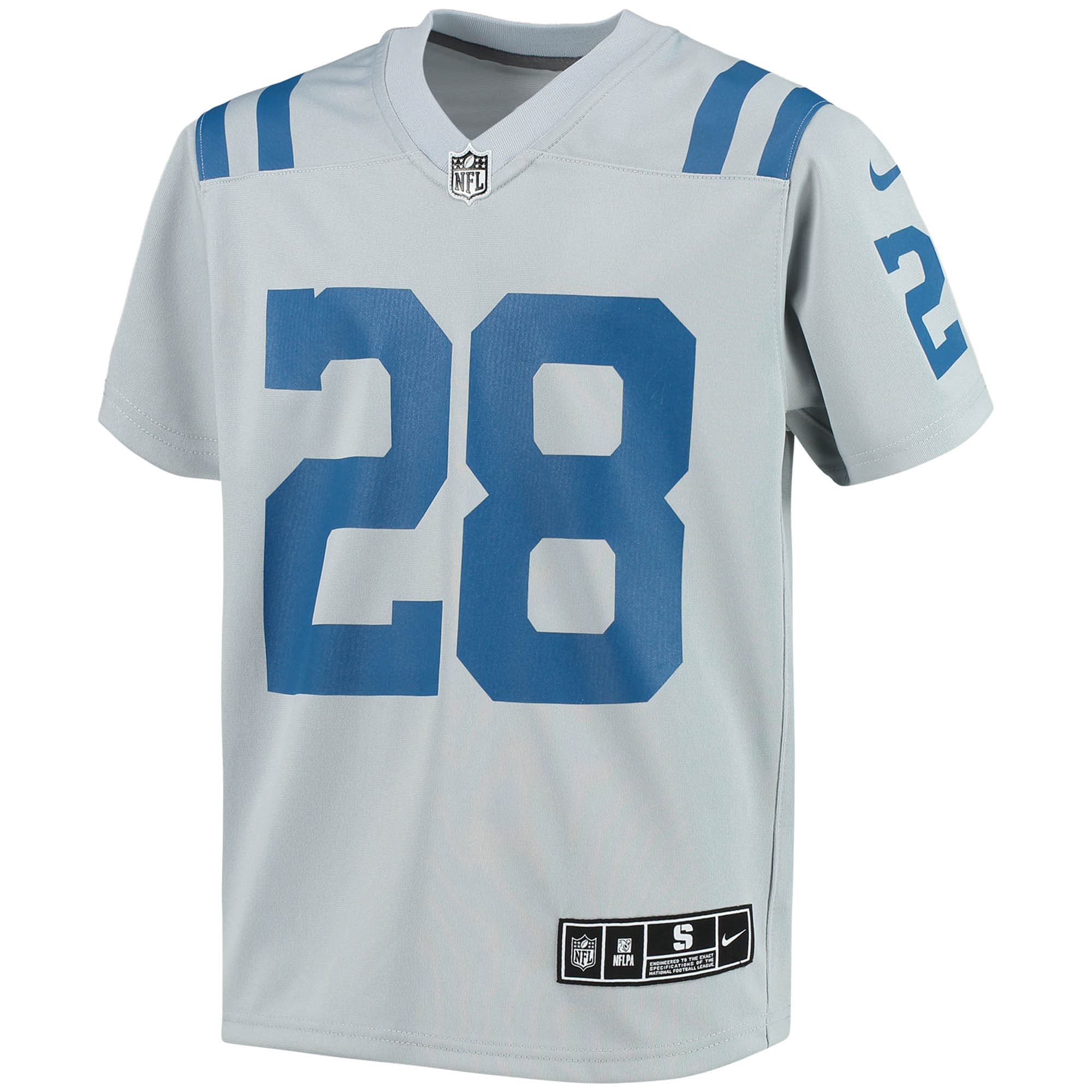 Youth Indianapolis Colts Jonathan Taylor Gray Inverted Team Game Jersey JS7952 nicesnker - Image 2