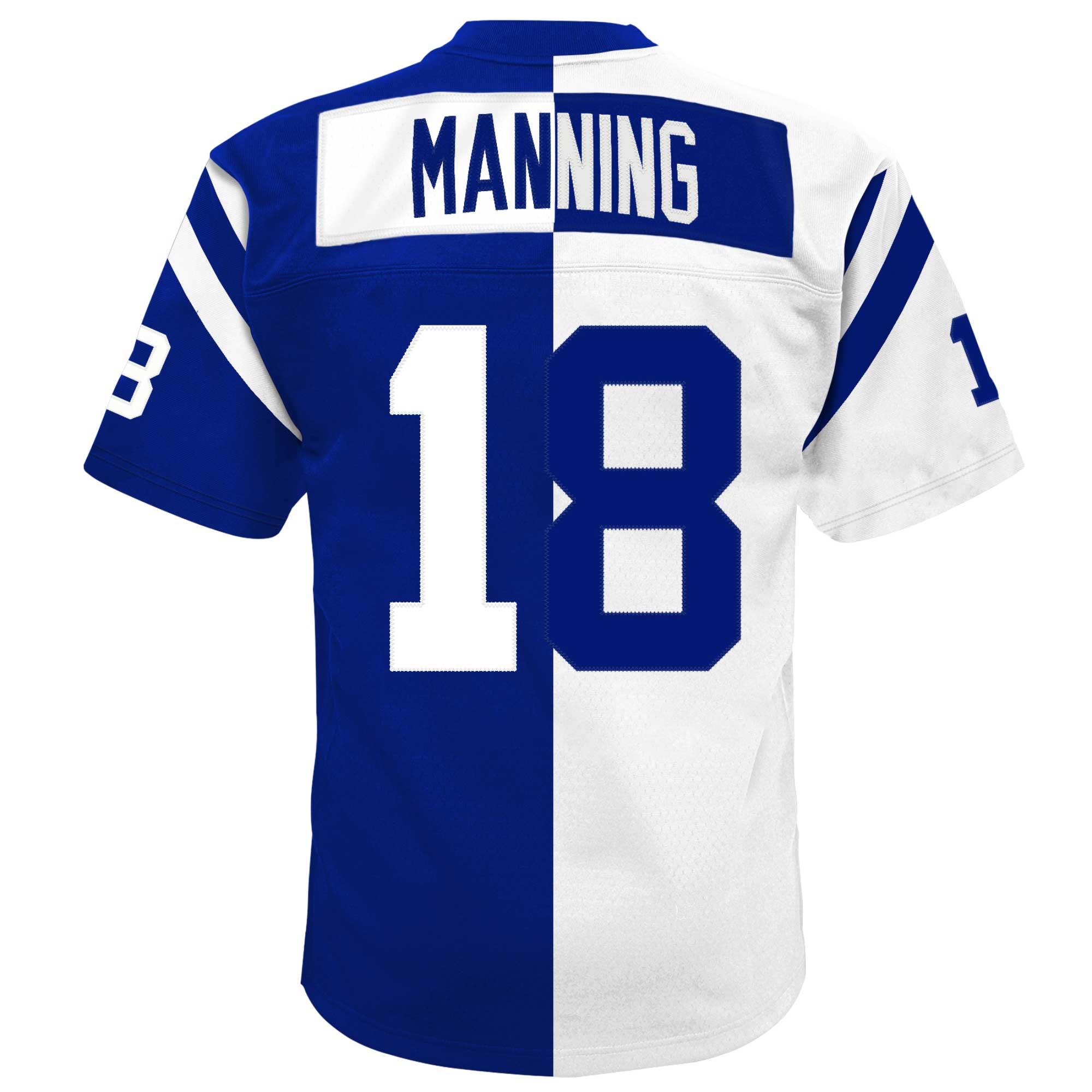 Youth Indianapolis Colts Peyton Manning Mitchell & Ness White/Royal Split Legacy Jersey JS3917 nicesnker - Image 3
