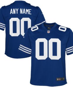 Youth Indianapolis Colts Royal Alternate Custom Game Jersey JS8403 nicesnker