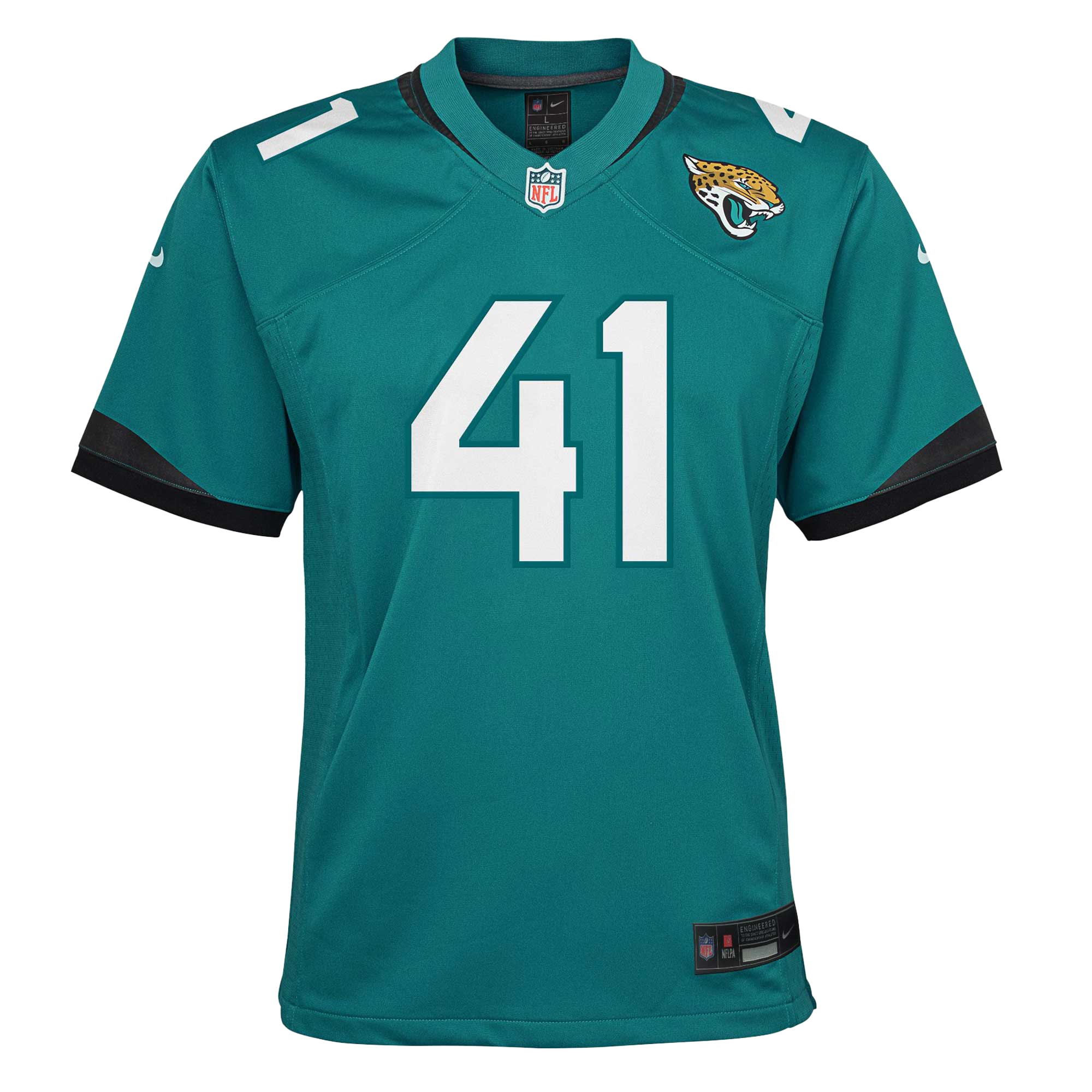Youth Jacksonville Jaguars Josh Hines-Allen Teal Team Game Jersey JS5646 nicesnker - Image 2