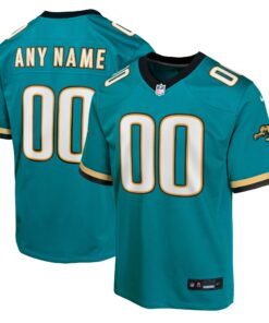 Youth Jacksonville Jaguars Teal Prowler Throwback Custom Game Jersey JS1642 nicesnker