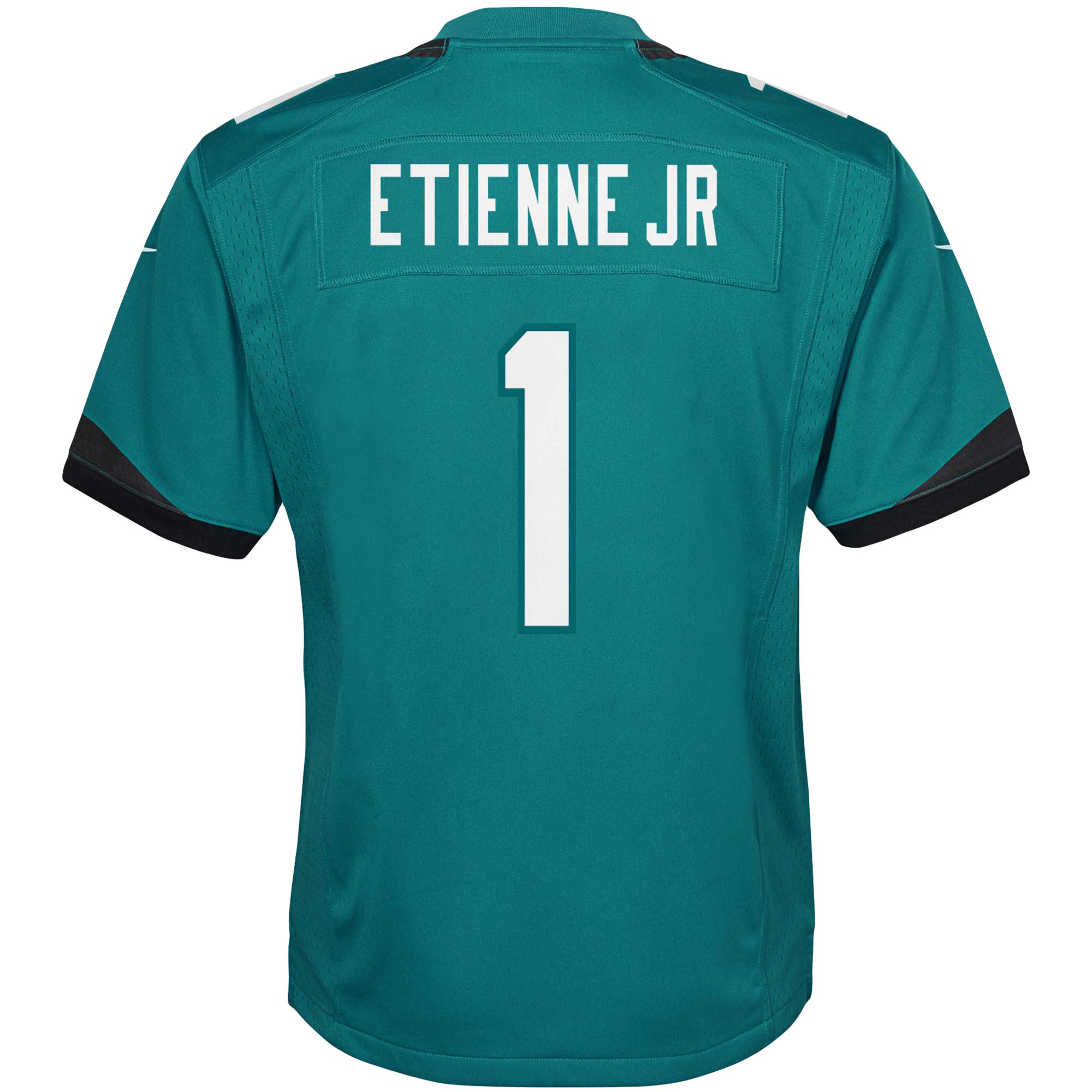 Youth Jacksonville Jaguars Travis Etienne Teal Game Jersey JS9822 nicesnker - Image 3