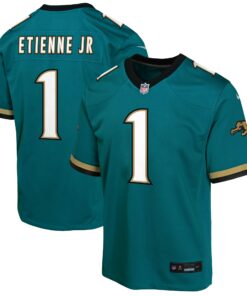 Youth Jacksonville Jaguars Travis Etienne Teal Prowler Throwback Player Game Jersey JS1517 nicesnker