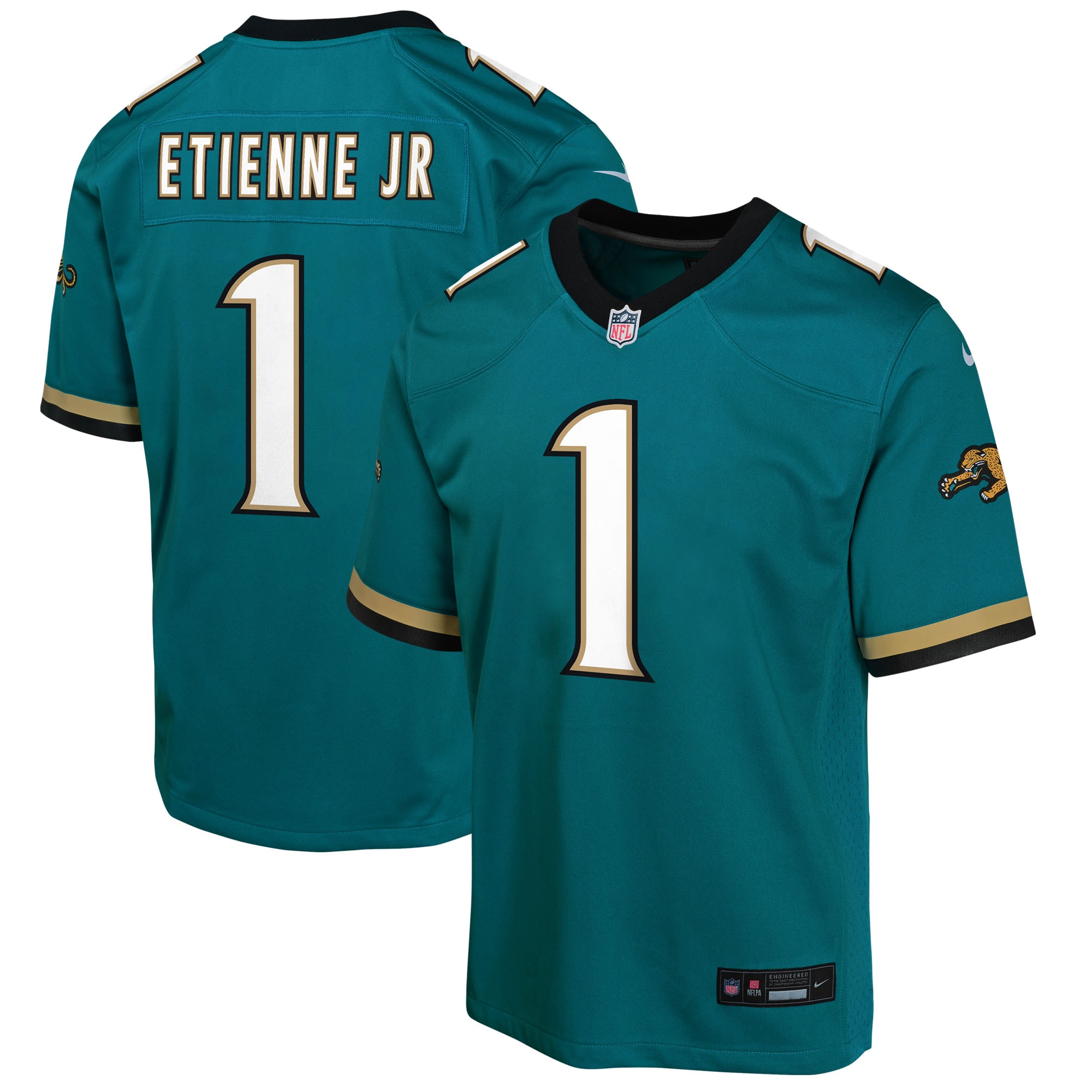 Youth Jacksonville Jaguars Travis Etienne Teal Prowler Throwback Player Game Jersey JS1517 nicesnker