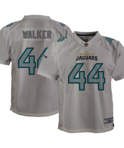Youth Jacksonville Jaguars Travon Walker Gray Atmosphere Game Jersey JS3748 nicesnker